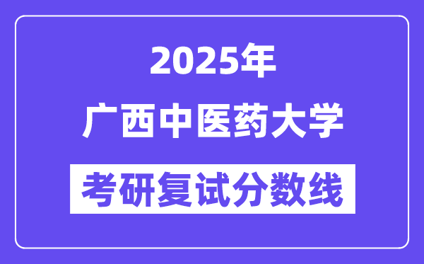 2025广西中医药大学考研复试分数线一览表