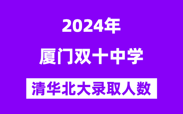 2024年双十中学考入清华北大人数是多少？附历年分数线