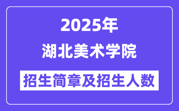 湖北美术学院2025高考招生简章,各省招生计划人数汇总