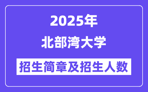 北部湾大学2025高考招生简章,各省招生计划人数汇总