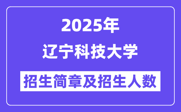 辽宁科技大学2025高考招生简章,各省招生计划人数汇总