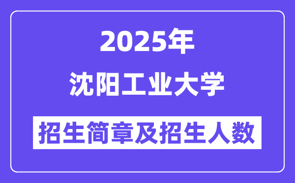 沈阳工业大学2025高考招生简章,各省招生计划人数汇总