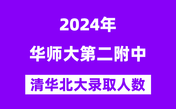 2024年华东师大二附中考入清华北大人数是多少？附历年分数线