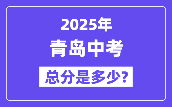 2025青岛中考总分多少,各科目怎么分配的？