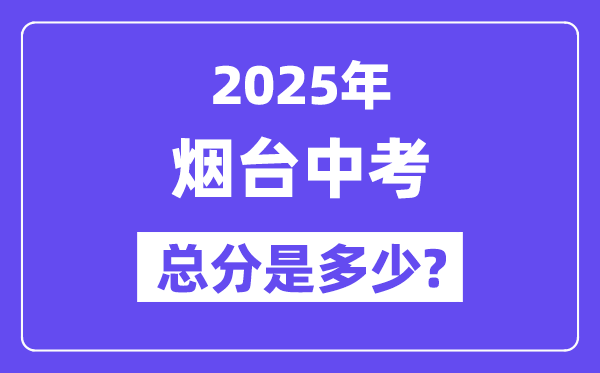 2025烟台中考总分多少,各科目怎么分配的？