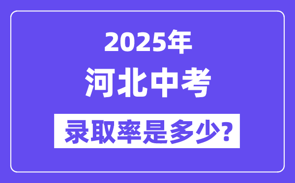 河北中考难吗,2025年河北中考录取率是多少？