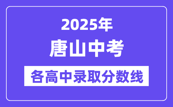 2025年唐山中考各高中录取分数线一览表