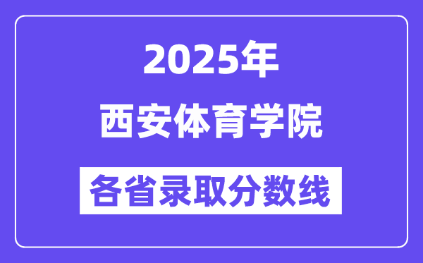 2025高考多少分能上西安体育学院？各省录取分数线汇总