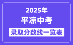 2025年平凉中考各高中录取分数