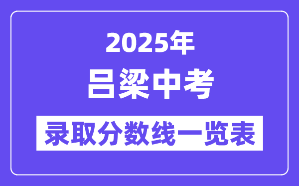 2025年吕梁中考各高中录取分数线一览表