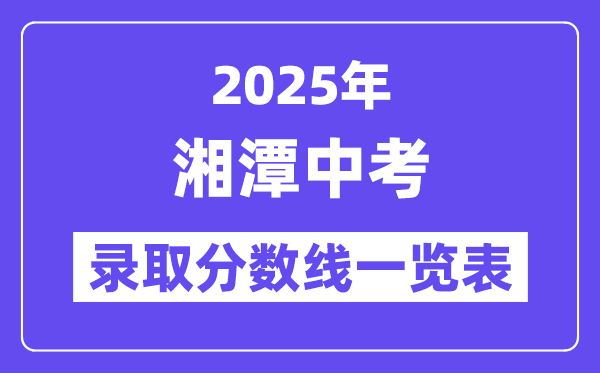 2025年湘潭中考各高中录取分数线一览表