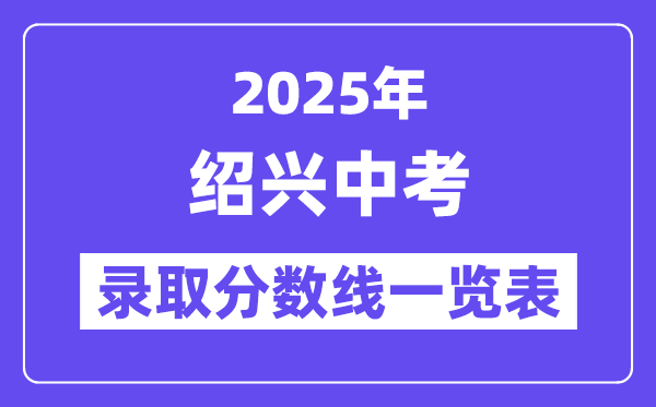 2025年绍兴中考各高中录取分数线一览表