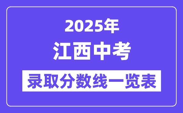 2025年江西中考录取分数线一览表,中考多少分能上高中？