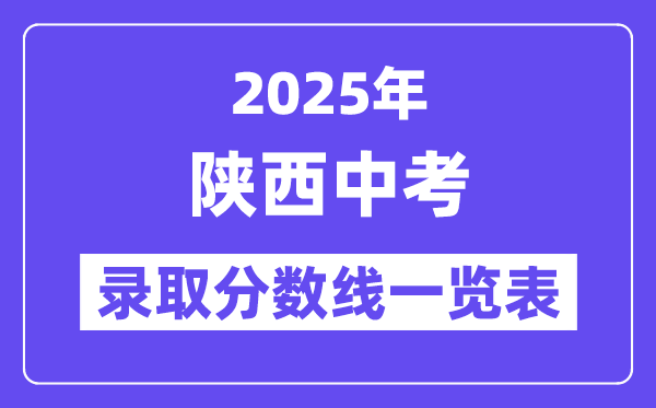 2025年陕西中考录取分数线一览表,中考多少分能上高中？