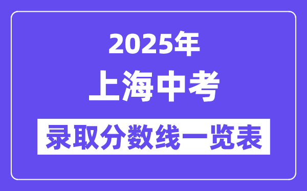 2025年上海中考各高中录取分数线一览表