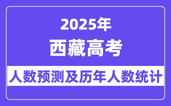 2025年西藏高考人数预估多少？