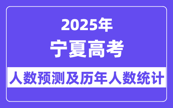 2025年宁夏高考人数预估多少？