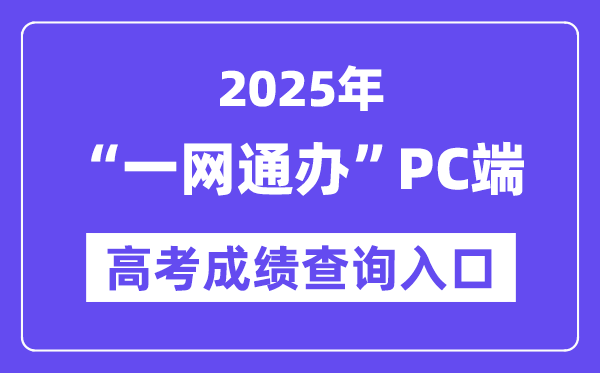 2025上海一网通办PC端高考成绩查询入口（zwdt.sh.gov.cn）