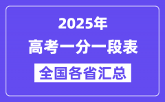 2025年高考一分一段表（全国