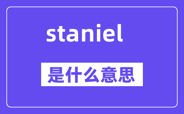 staniel是什么意思,staniel怎么读,中文翻译是什么