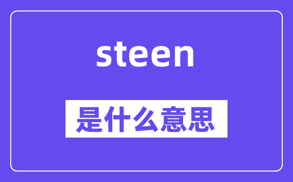 steen是什么意思,steen怎么读,中文翻译是什么