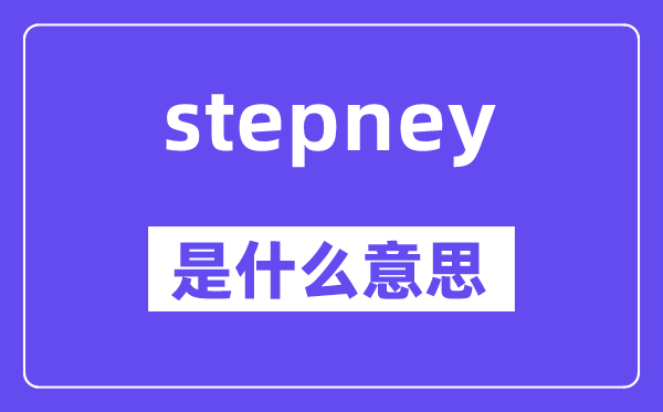 stepney是什么意思,stepney怎么读,中文翻译是什么