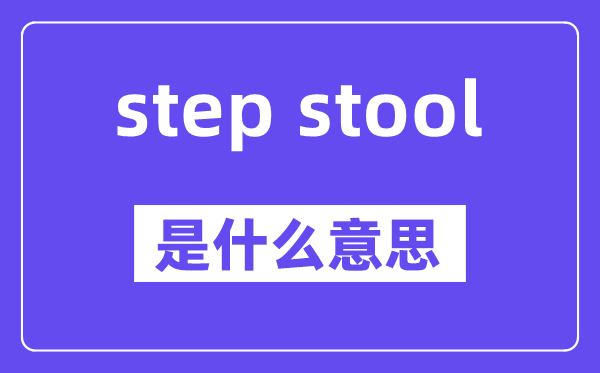 step stool是什么意思,中文翻译是什么