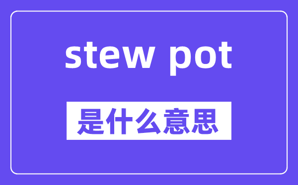 stew pot是什么意思,中文翻译是什么