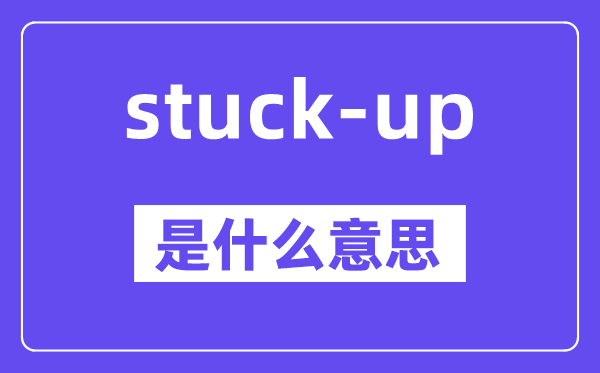 stuck-up是什么意思,中文翻译是什么