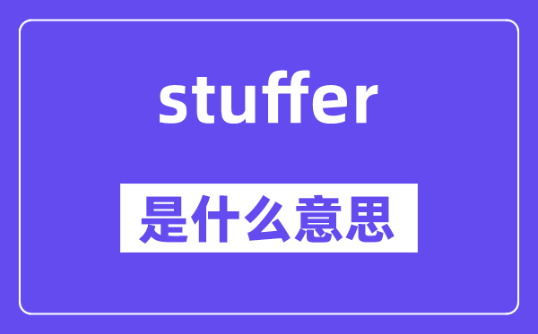 stuffer是什么意思,stuffer怎么读,中文翻译是什么