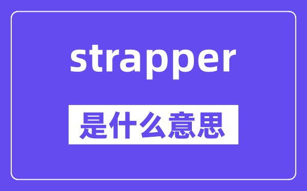 strapper是什么意思,strapper怎么读,中文翻译是什么