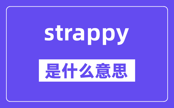 strappy是什么意思,strappy怎么读,中文翻译是什么