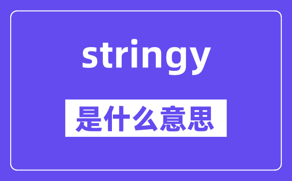 stringy是什么意思,stringy怎么读,中文翻译是什么