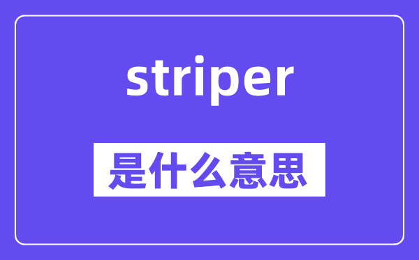 striper是什么意思,striper怎么读,中文翻译是什么