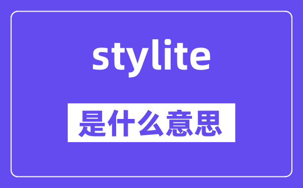 stylite是什么意思,stylite怎么读,中文翻译是什么