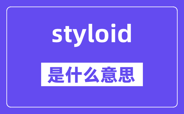 styloid是什么意思,styloid怎么读,中文翻译是什么