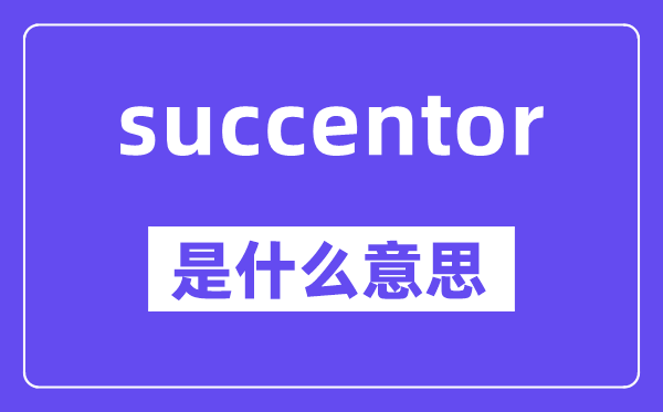 succentor是什么意思,中文翻译是什么