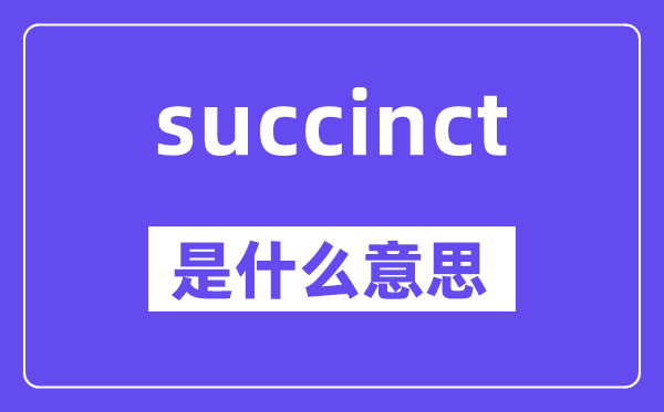 succinct是什么意思,succinct怎么读,中文翻译是什么
