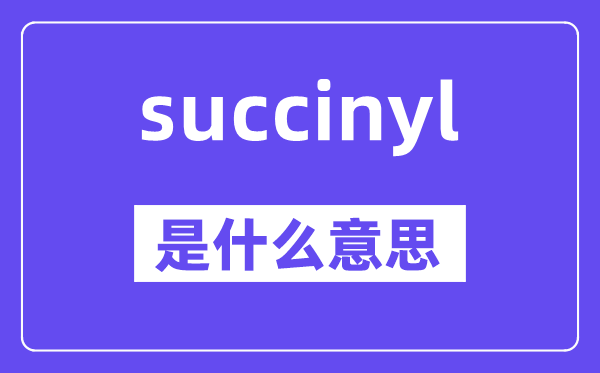 succinyl是什么意思,中文翻译是什么
