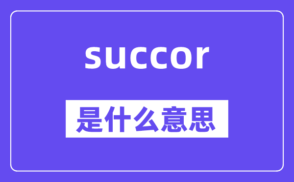 succor是什么意思,succor怎么读,中文翻译是什么
