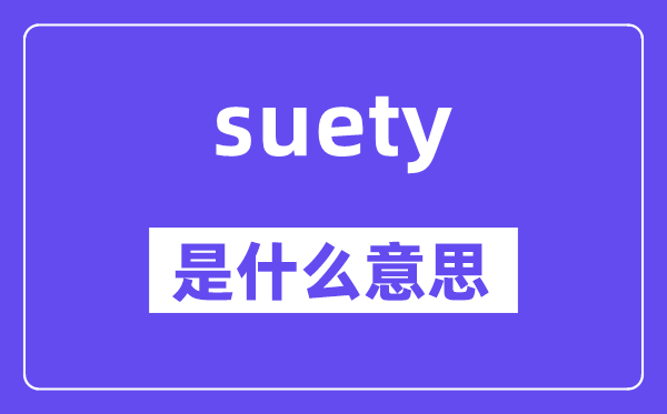 suety是什么意思,suety怎么读,中文翻译是什么