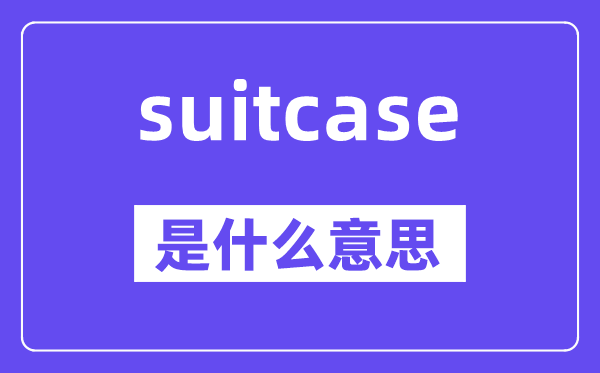 suitcase是什么意思,suitcase怎么读,中文翻译是什么
