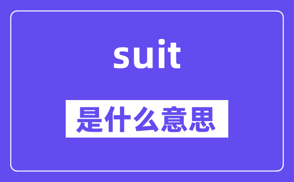 suit是什么意思,suit怎么读,中文翻译是什么