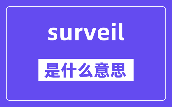 surveil是什么意思,surveil怎么读,中文翻译是什么