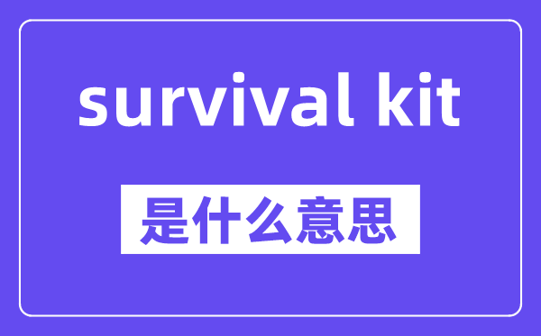 survival kit是什么意思,中文翻译是什么