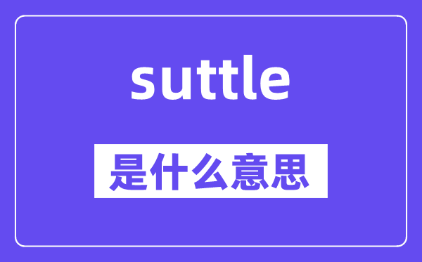 suttle是什么意思,suttle怎么读,中文翻译是什么