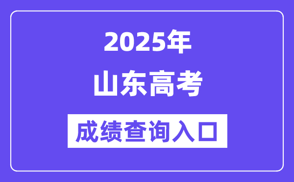 2025年山东省教育招生考试院高考成绩查询入口（https://cx.sdzk.cn/）