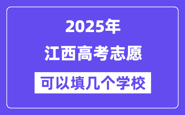 2025江西高考志愿可以填几个学校？附详细填报流程