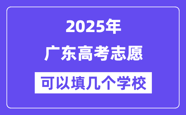 2025广东高考志愿可以填几个学校？附详细填报流程