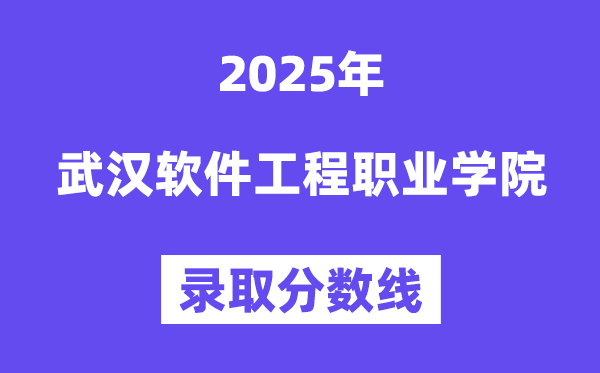 2025武汉软件工程职业学院录取分数线（含2024年录取情况）